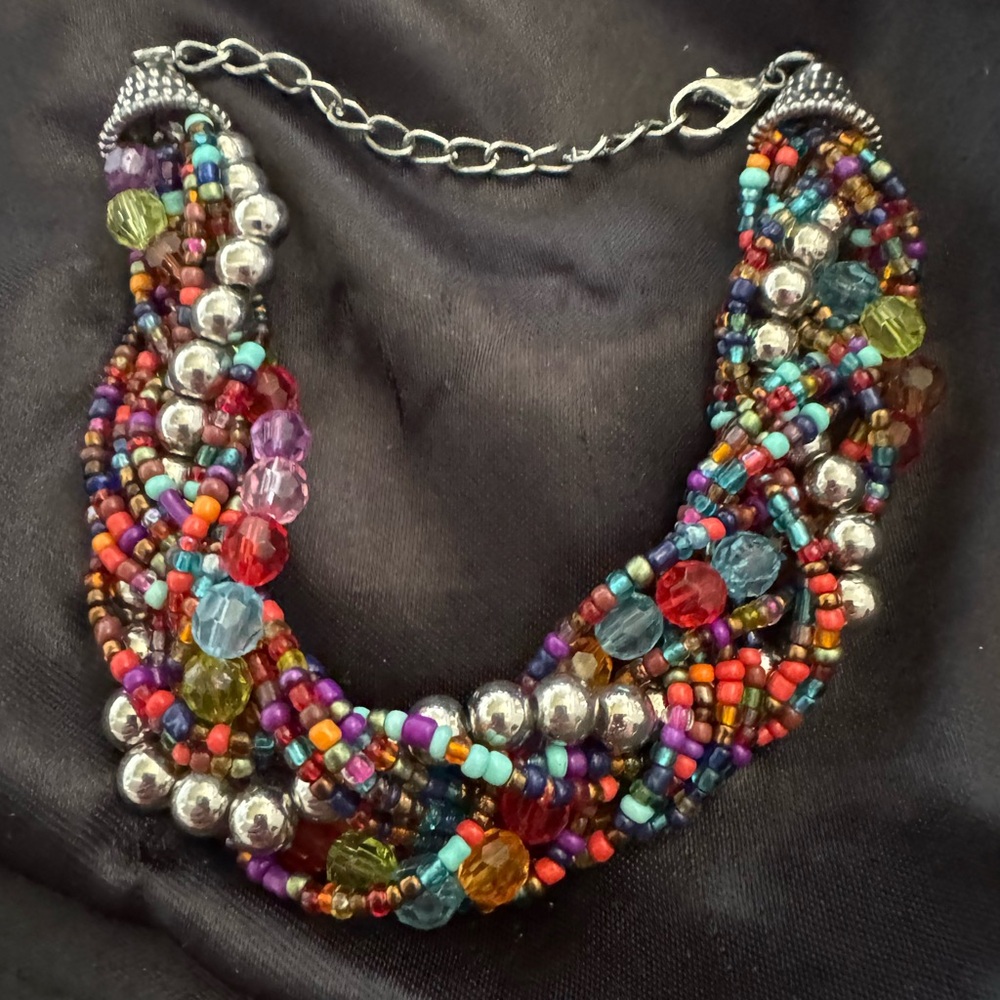 Multicolored Twisted Adjustable Bracelet